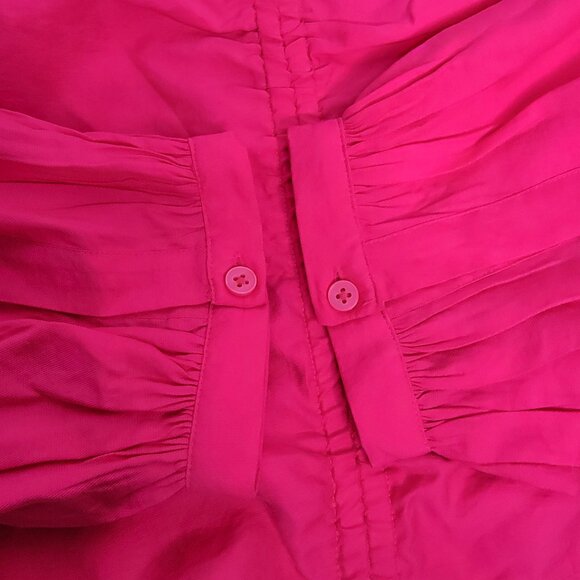 NWT A New Day Pink Long Balloon Sleeve Slim Fit Ruched Front top Size XXL - Picture 4 of 4